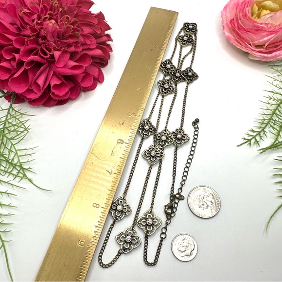 VINTAGE⚜️PREMIER DESIGNS Antiqued Golden Charm Necklace - Picture 6 of 6